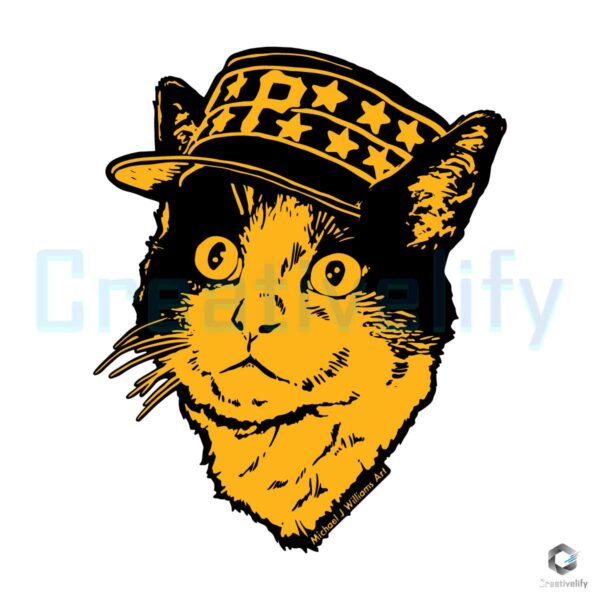 Pittsburgh Pirates Baseball Cat SVG File