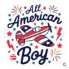 Boy Airplane Independence Day SVG