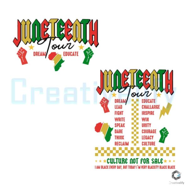 Juneteenth Tour Dream Educate SVG File Digital