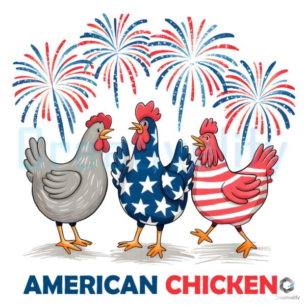 Free American Chicken 4th Of July PNG