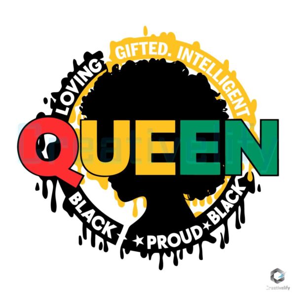 Black Women Queen Happy Juneteenth SVG