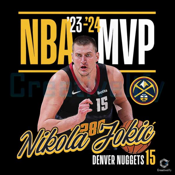 Nikola Jokic Denver Nuggets 2024 NBA MVP PNG