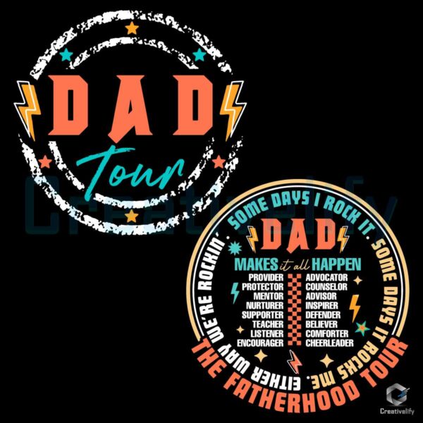 Dad Tour I Rock It The Fatherhood Tour SVG