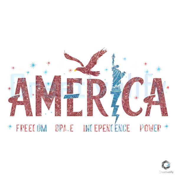 America Freedom Brave 4th Of July Power PNG