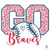 Leopard Go Atlanta Braves Baseball Logo SVG