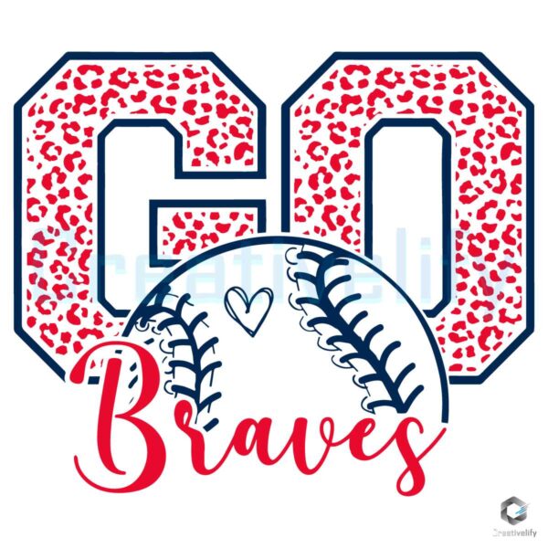 Leopard Go Atlanta Braves Baseball Logo SVG