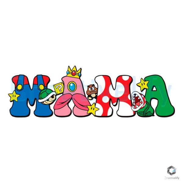 Super Mario Mama Game SVG File Download