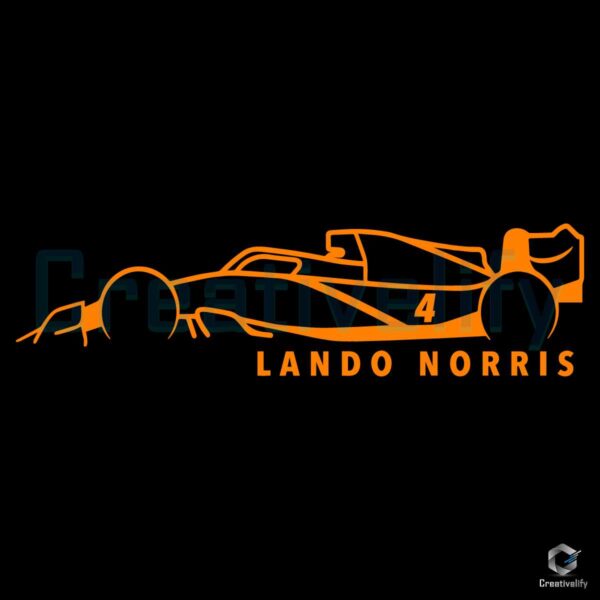 Lando Norris F1 Racing Driver SVG File Digital