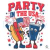 Party In The USA Patriotic Hotdog And Soda SVG