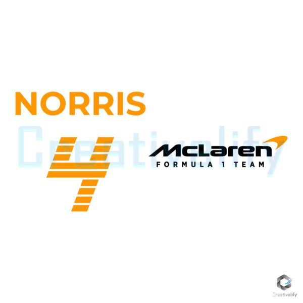 Lando Norris 1 McLaren Formula SVG File Digital