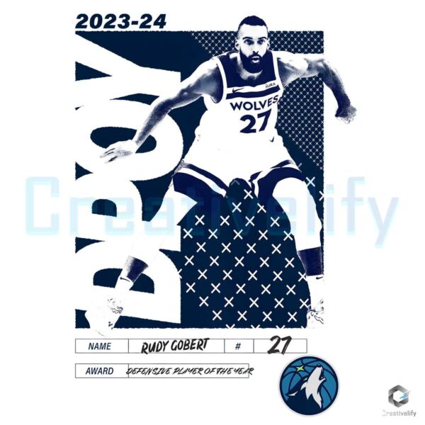 Rudy Gobert 2024 Defensive Player Of The Year PNG