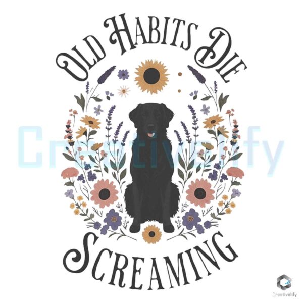 Old Habits Die Screaming Lyrics Black Dog PNG