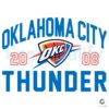 Oklahoma City Thunder 2008 Basketball Team SVG