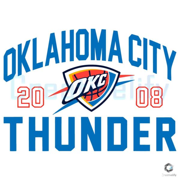 Oklahoma City Thunder 2008 Basketball Team SVG