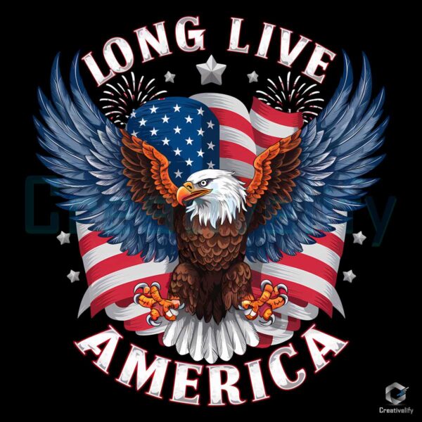 Long Live America Flag Party In The USA PNG