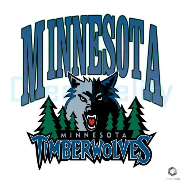 Minnesota Timberwolves Logo Vintage SVG File