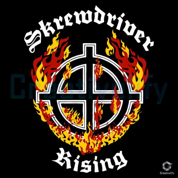 Skrewdriver Rising Rock Against Communism SVG