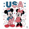 Mickey Minnie 4th Of July USA Flag Disney SVG