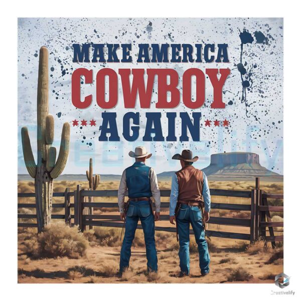 Make America Cowboy Again 4th Of July PNG