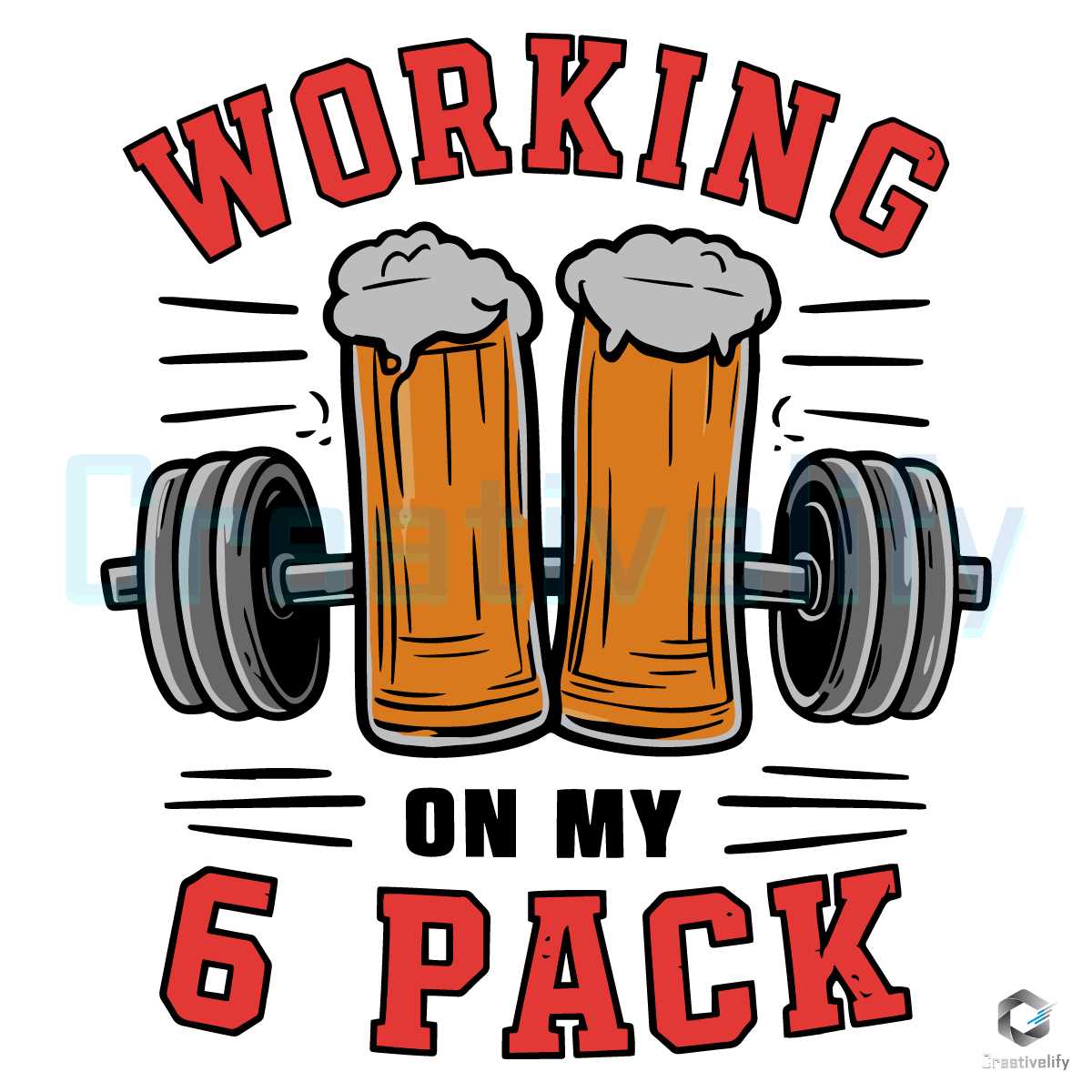 Working On My 6 Pack Beer Dad SVG