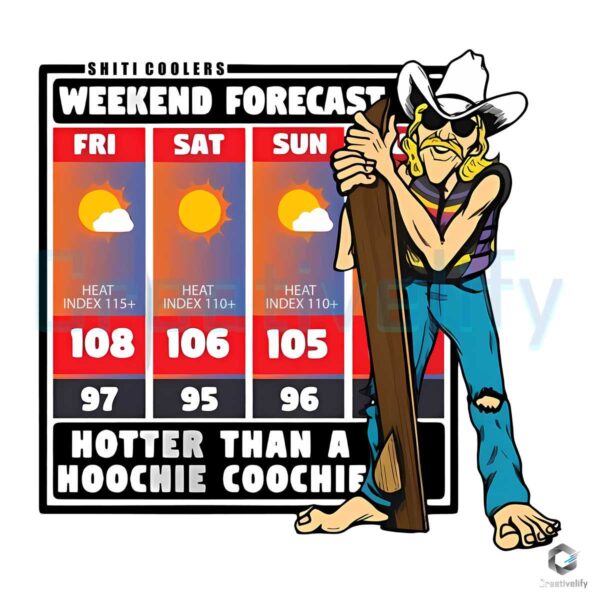 Weekend Forecast Hotter Than A Hoochie PNG