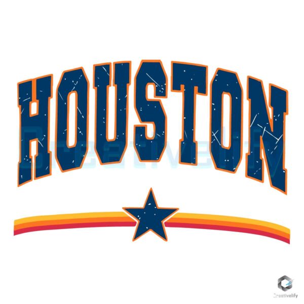 MLB Houston Astros Vintage Baseball SVG