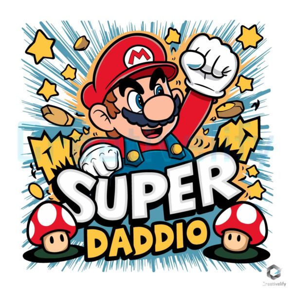 Super Daddio Best Dad Cartoon SVG