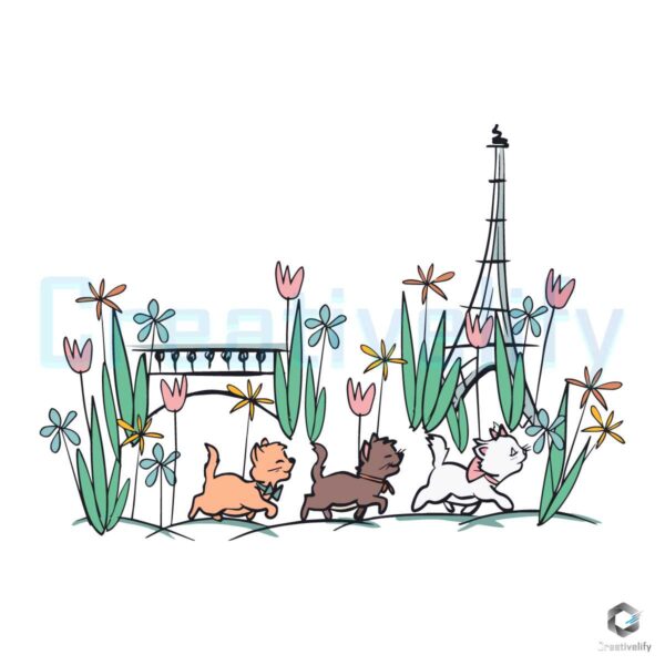 The Aristocats Paris Epcot France SVG File Design