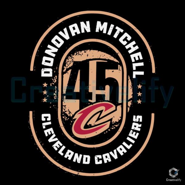 Cleveland Cavaliers 45 Donovan Mitchell SVG