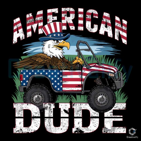 American Dude Eagle Independence Day PNG