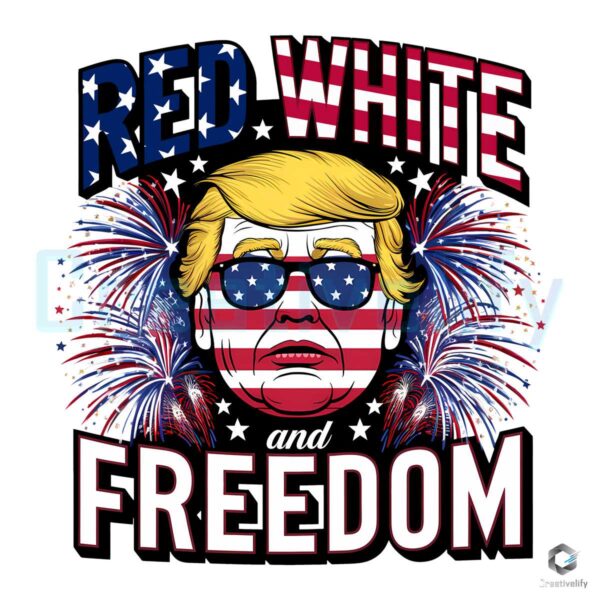 Red Freedom Donald Trump Fireworks PNG