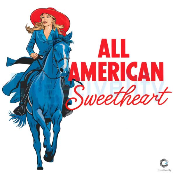 Cowgirl All American Sweetheart PNG