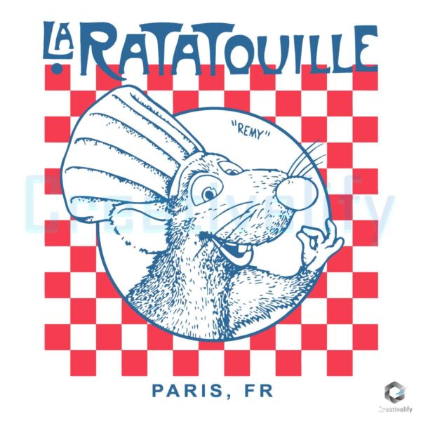 Ratatouille Remy Paris Little Chef Vintage SVG