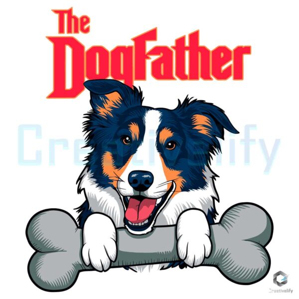 The Dogfather Playing With A Bone SVG File