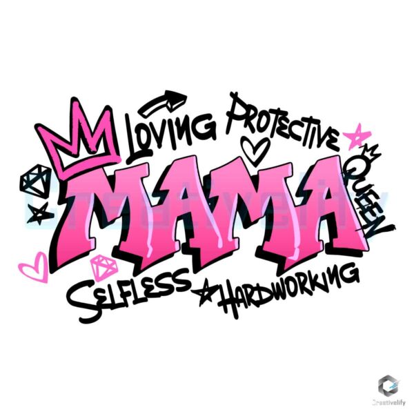 Free Mama Loving Protective Queen SVG File