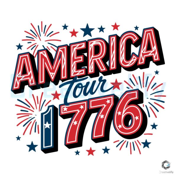 Patriotic Day America Tour 1776 SVG File
