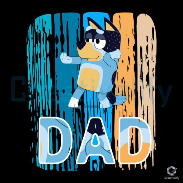 Bluey Dad Dancing Bandit Heeler SVG File Design
