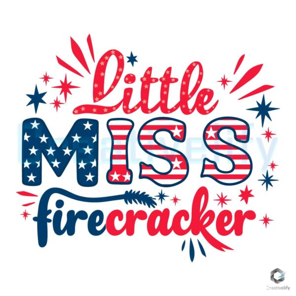 Day Little Miss Firecracker SVG