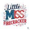 Miss Firecracker Party In The USA SVG