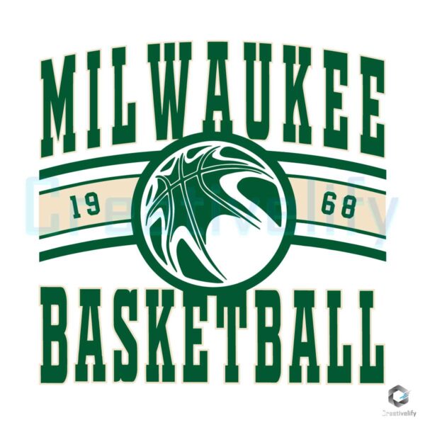 Milwaukee Basketball 1968 Vintage SVG File