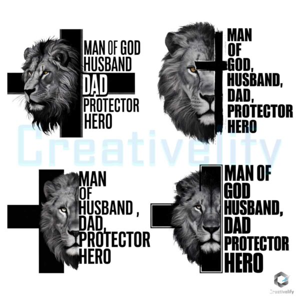 Man Of God Husband Dad Protector Hero PNG Bundle