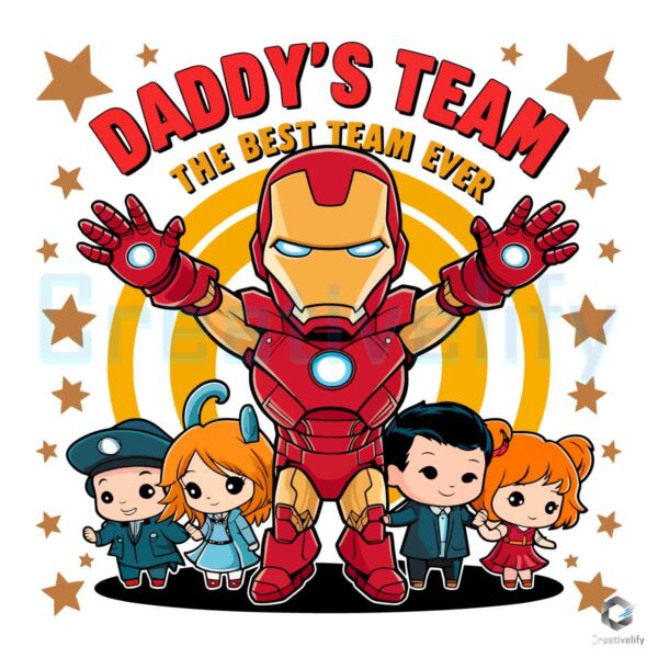 Avenger Daddys Team The Best Team Ever PNG