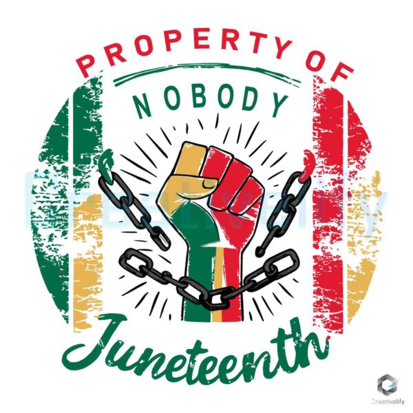 Property Of Nobody Break The Chain SVG