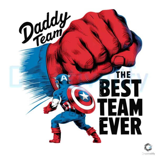 America Captain Daddy Team Fathers Day PNG