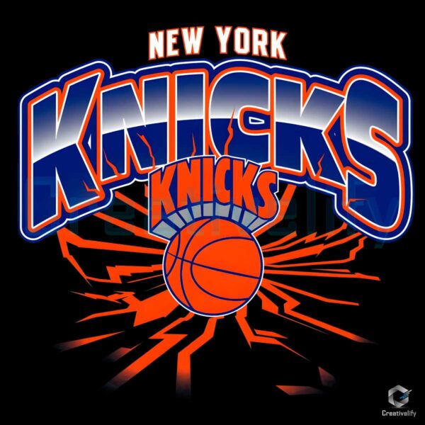 New York Knicks Earthquake Basketball PNG