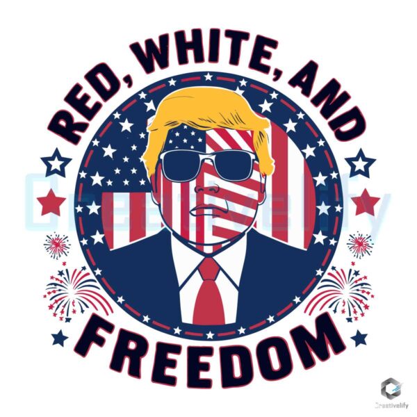 Trump Red White And Freedom SVG File