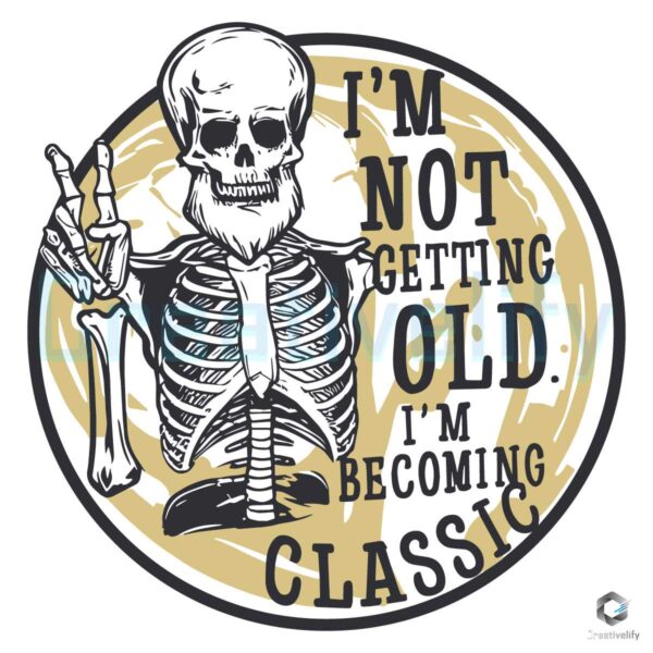 Im Becoming A Classic Beard Skeleton SVG