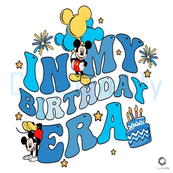 Mickey Disney In My Birthday Era PNG File