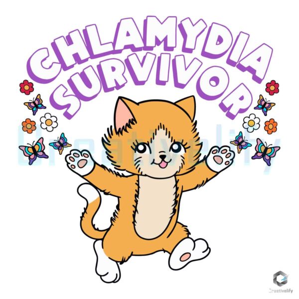 Chlamydia Survivor Funny Cat Meme SVG