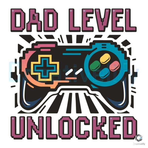 Dad Level Unlocked Gaming Controller SVG